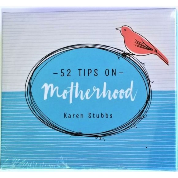 Boxed Card Set. 52 Tips on Motherhood. Clear Acrylic Holder. Magnetic Back. NWT. - Picture 2 of 3
